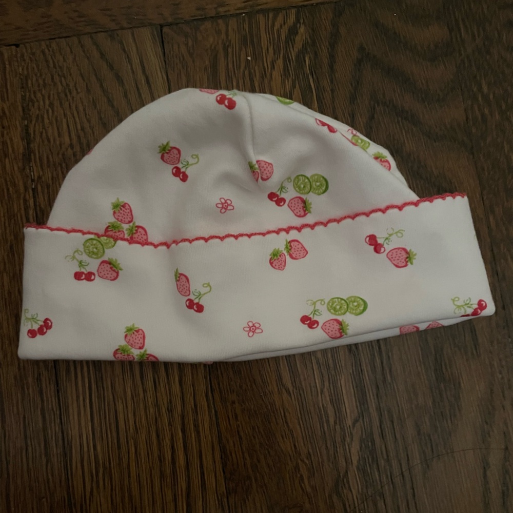Kissy Kissy Strawberry and Lime Print Baby Hat - size S